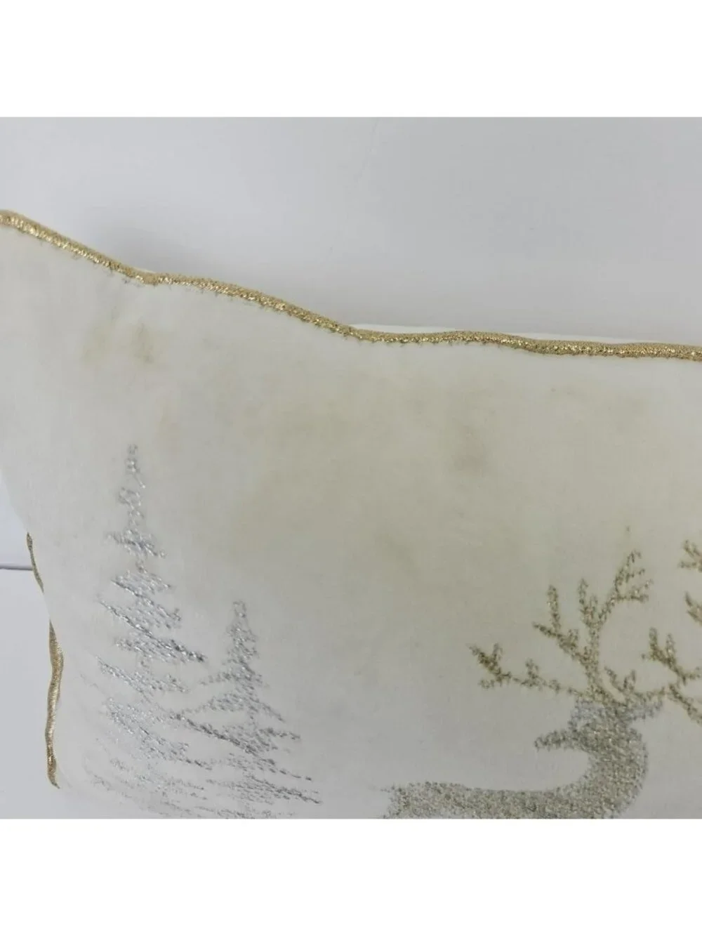 Christmas Throw Pillow Cover Soft Charming Rein Deer Tree Soft Rectangle